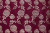 Wine Handwoven Banarasi Raw Silk Fabric