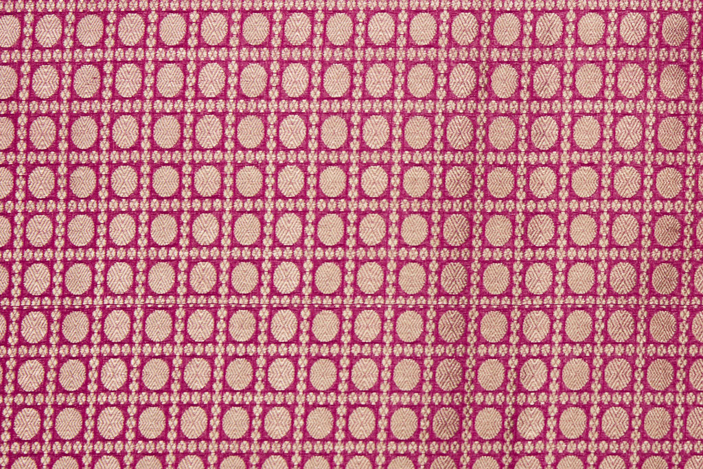 Fuchsia Pink Handwoven Banarasi Brocade Fabric