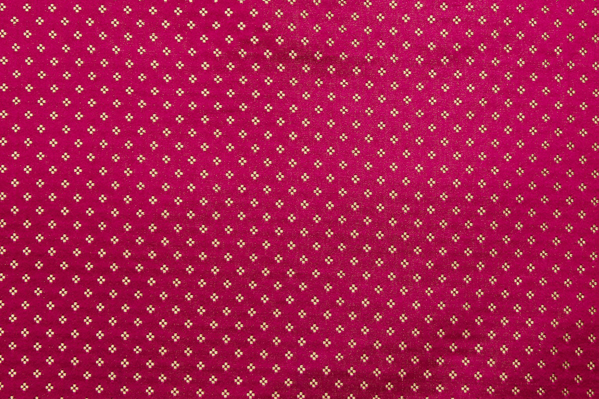 Rani Pink Handwoven Banarasi Mashru Silk Fabric