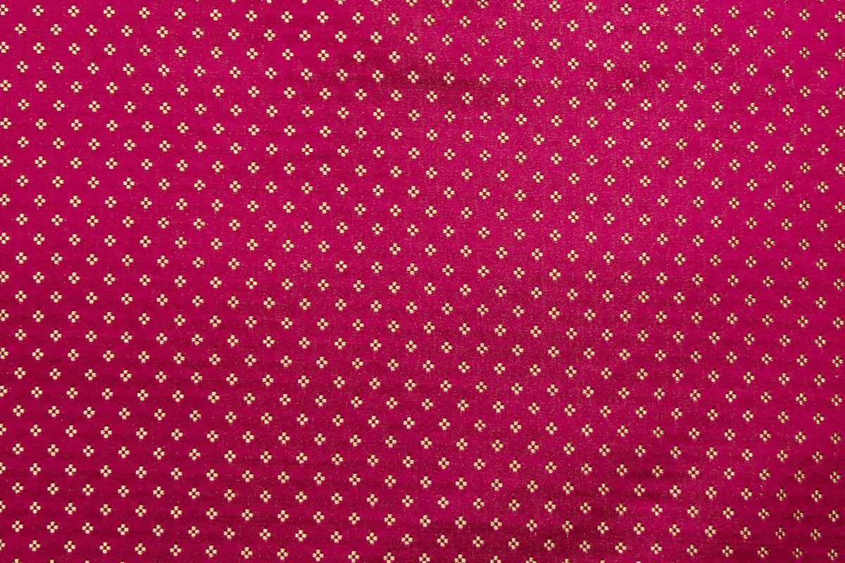 Rani Pink Handwoven Banarasi Mashru Silk Fabric