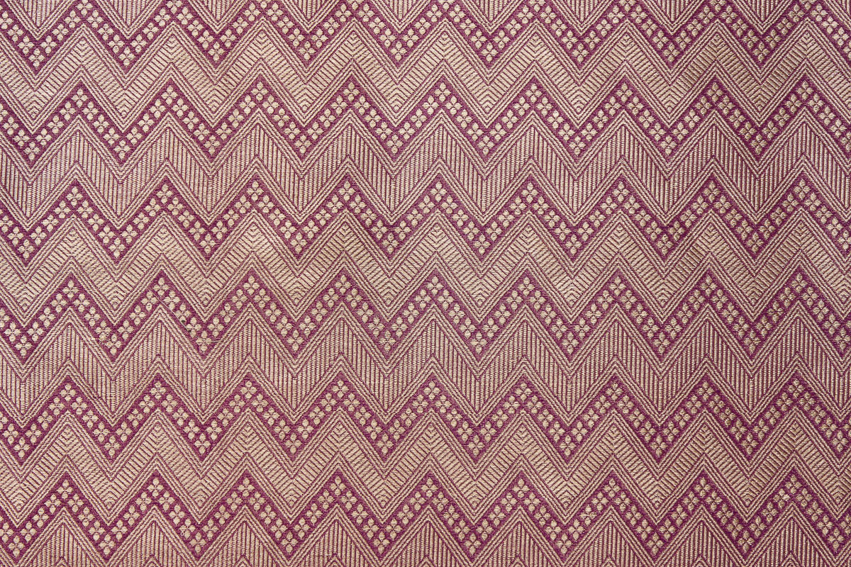 Magenta Purple Handwoven Banarasi Brocade Fabric