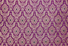 Magenta Purple Handwoven Banarasi Brocade Fabric