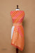 Orange Pink Multi Handwoven Banarasi Georgette Dupatta