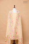 Beige Handwoven Banarasi Chiniya Suit Piece