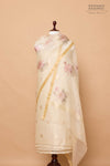 Off-White Handwoven Banarasi Linen Suit Piece