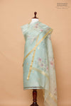 Powder Blue Handwoven Banarasi Linen Suit Piece