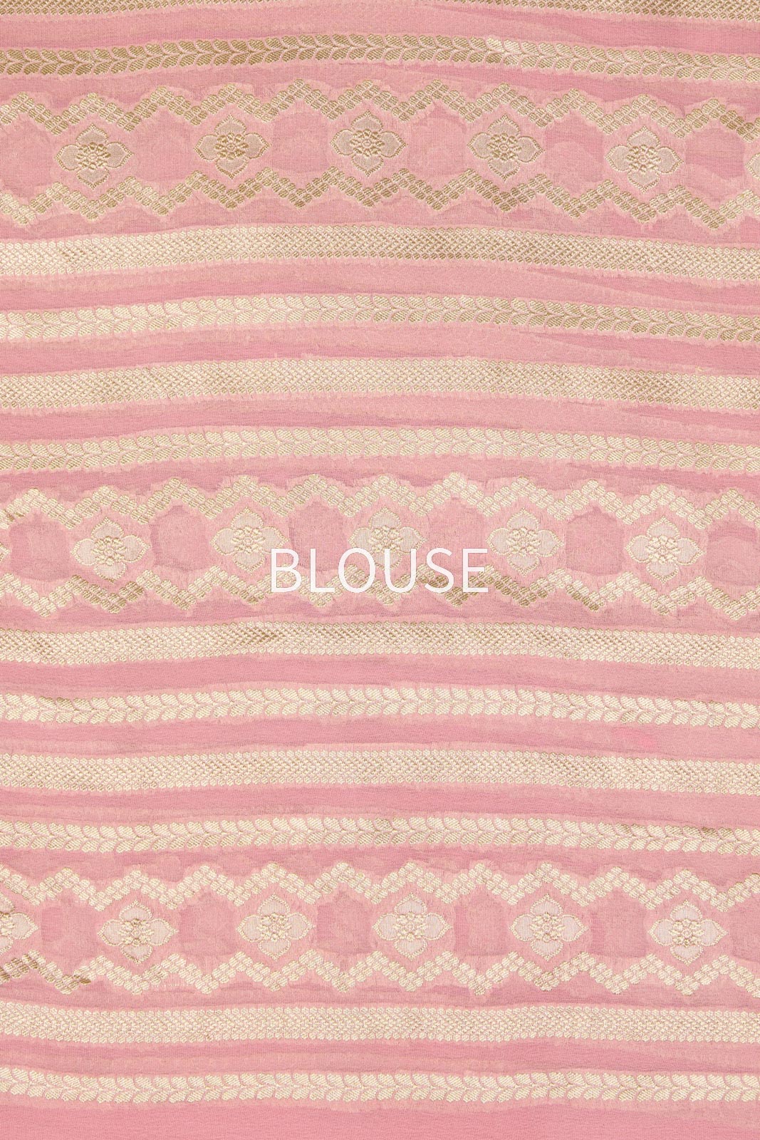 Rose Pink Handwoven Banarasi Georgette Saree