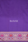 Purple Handwoven Banarasi Silk Saree