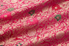 Fuchsia Pink Handwoven Banarasi Brocade Fabric