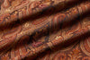 Brown Dual Tone Handwoven Tanchoi Silk Fabric