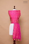 Pink Dual Tone Handwoven Banarasi Silk Dupatta