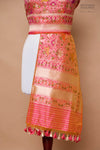 Orange Pink Handwoven Banarasi Silk Dupatta