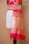 Pink Dual Tone Handwoven Banarasi Kadhua Silk Dupatta