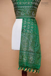 Green Handwoven Banarasi Silk Dupatta