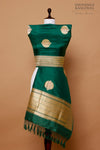 Bottle Green Handwoven Banarasi Kadhua Silk Dupatta