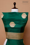 Bottle Green Handwoven Banarasi Kadhua Silk Dupatta