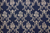 Navy Blue Handwoven Banarasi Raw Silk Fabric