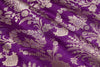 Purple Handwoven Banarasi Brocade Fabric