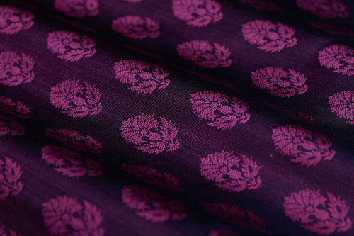 Purple Dual Tone Handwoven Banarasi Silk Fabric