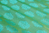 Green Dual Tone Handwoven Banarasi Silk Fabric