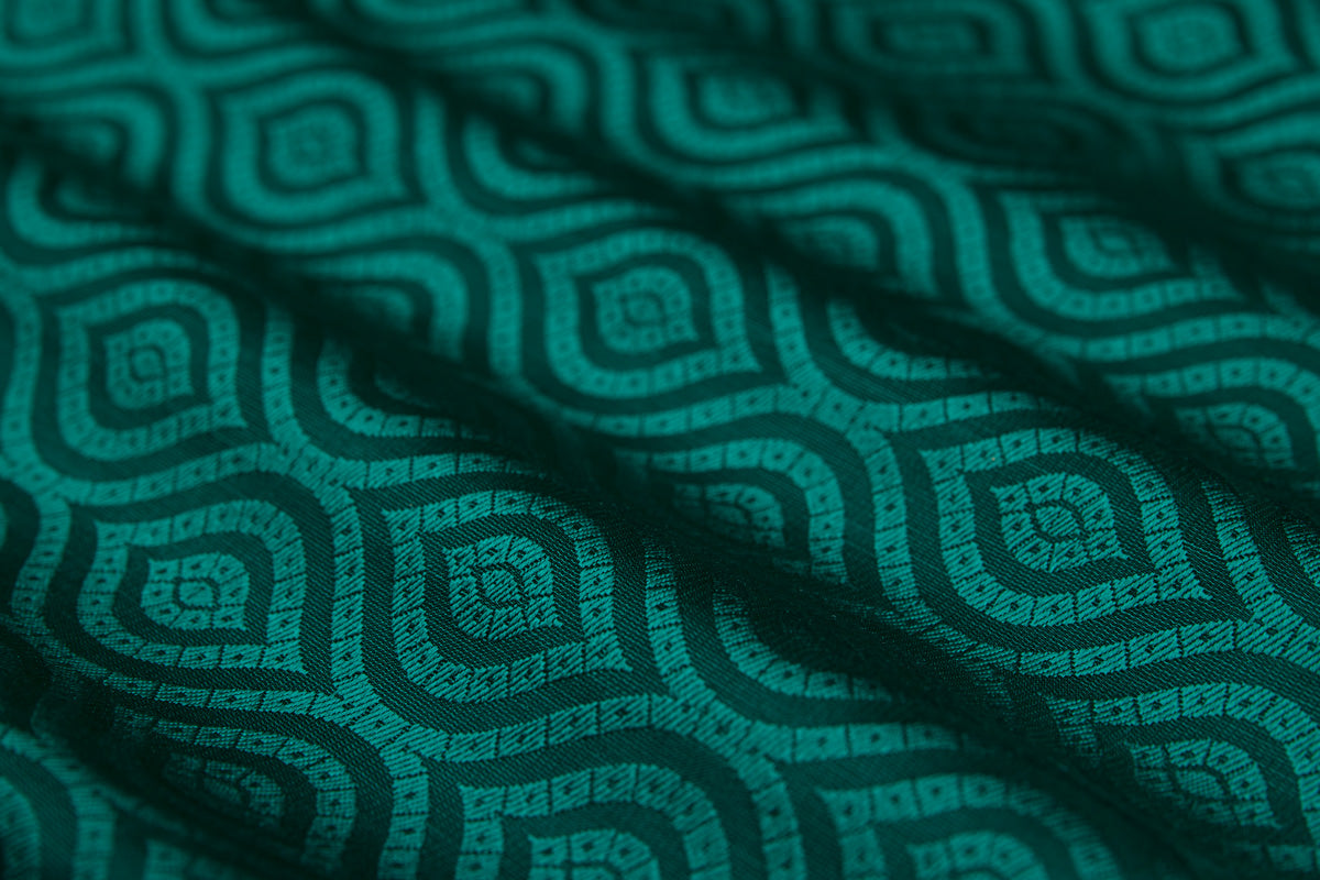 Green Handwoven Banarasi Silk Fabric