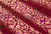 Maroon Handwoven Banarasi Brocade Fabric