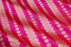 Pink Red Handwoven Banarasi Silk Fabric