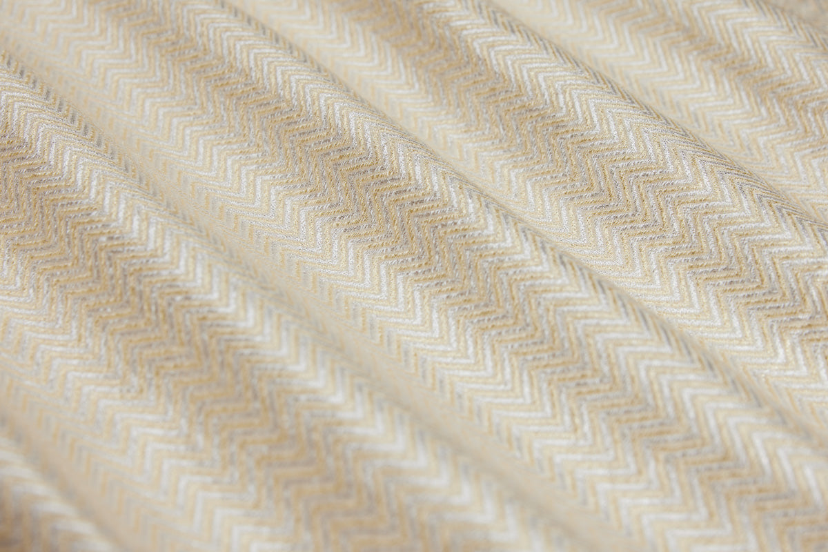 Beige Handwoven Banarasi Moonga Silk Fabric