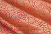 Orange Dual Tone Handwoven Banarasi Brocade Fabric
