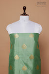 Pista Green Handwoven Banarasi Silk Suit Piece