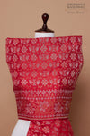 Red Handwoven Banarasi Silk Dupatta