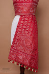 Red Handwoven Banarasi Silk Dupatta