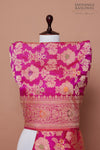 Rani Pink Handwoven Banarasi Kadhua Silk Dupatta