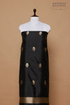Black Handwoven Banarasi Silk Suit Piece