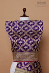 Purple Handwoven Banarasi Kadhua Silk Dupatta