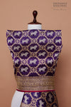 Purple Handwoven Banarasi Kadhua Silk Dupatta