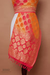 Shaded Orange Handwoven Banarasi Georgette Dupatta