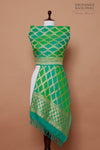 Blue Green Handwoven Banarasi Georgette Dupatta