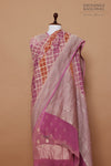 Onion Pink Handwoven Banarasi Georgette Suit Piece
