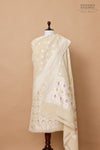 Off-White Handwoven Banarasi Moonga Silk Suit Piece