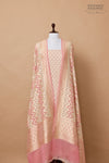 Blush Pink Handwoven Banarasi Georgette Suit Piece