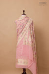 Pink Handwoven Banarasi Georgette Suit Piece