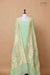Mint Green Handwoven Banarasi Georgette Suit Piece