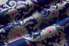 Navy Blue Handwoven Banarasi Silk Fabric