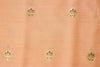 Peach Handwoven Banarasi Tussar Silk Fabric