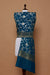 Peacock Blue Handwoven Banarasi Moonga Silk Dupatta