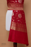 Red Handwoven Banarasi Moonga Silk Dupatta