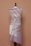 Lavender Handwoven Banarasi Moonga Silk Dupatta