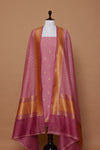 Onion Pink Handwoven Banarasi Chanderi Suit Piece