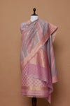 Light Pink Handwoven Banarasi Chanderi Suit Piece